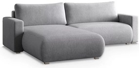 AKCIA Svetlosivá rozkladacia rohová pohovka TAFIRA, obojstranná II. akosť