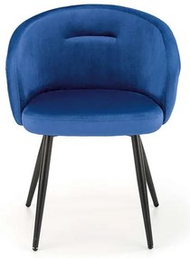 Stolička K430 Velvet/Kov Granát
