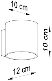 Biele nástenné svietidlo ø 10 cm Gino – Sollux