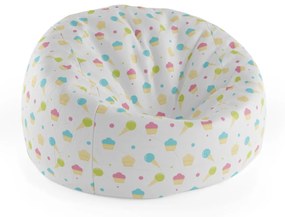 Sablio Sedací vak Cocoon Zmrzlinky a muffiny - 115 x 75 cm x 45 cm