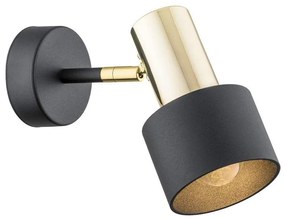 Argon 4265 - Nástenné bodové svietidlo DORIA 1xE27/15W/230V čierna/mosadz