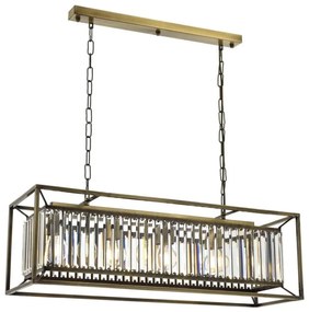 Luster na reťazi CRYSTALLINE 4xE27/6W/230V bronzový