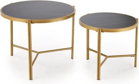 Konferenčný stolík Fatima čierna mramor/zlatá