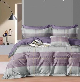 Bavlnené obliečky CALMIRA sivo-fialové Rozmer obliečky: 70 x 90 cm | 140 x 200 cm