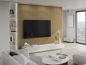 Mexen Lam-F, akustické stenové lamely 275 × 30 cm, plstený podklad 8 mm, technická dyha, bambus prírodný, S105-275307-3015-011