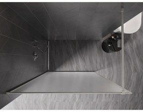 Mexen Kioto-F, sprchová zástena s rámom 130 x 202 cm, 8 mm sklo námraza, oceľový profil, 800-130-104-97-30