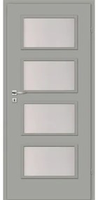 Interiérové dvere MALAGA 4/4 sklo sivé matné 80 P