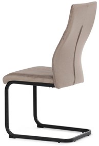 Autronic - Židle jídelní, cappucino látka, černý kov - DCL-X7018 CAP2 AKCE