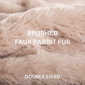 Bielobéžová deka z umelej kožušiny 150x200 cm Ruby – Tiseco Home Studio