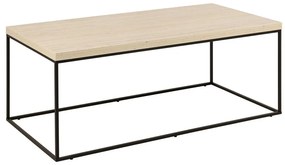 Béžový konferenčný stolík s doskou v dekore mramoru 55x110 cm Barossa – Actona