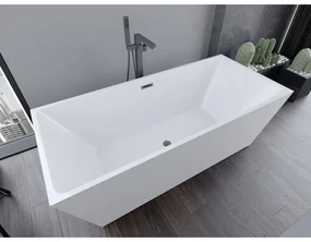 Mexen Lita, voľne stojaca vaňa 170 x 75 cm, biela, grafitový prepad, 52121707500-66