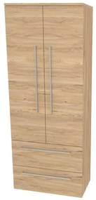 Mereo Bino, kúpeľňová skrinka vysoká 163 cm, dvojitá, Multidecor, Jaseň horský, MER-CN699JASH