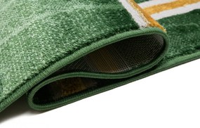 Zaujímavý moderný zelený koberec so zlatým vzorom Šírka: 80 cm | Dĺžka: 150 cm