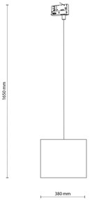 Luster na lanku 3-fáz. lišto. systému TRACER 1xE27/15W/230V pr. 30 cm čierna/šedá