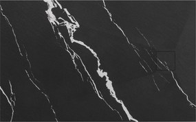 Obdĺžniková sprchová vanička z SMC kompozitu REA MAGNUM CARRARA 100x80 cm, čierny mramor