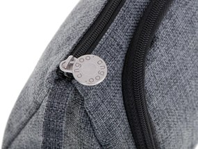 KIK Školský peračník s dvojitým vreckom vanity case sivý