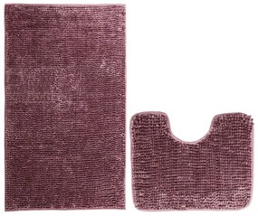 Restilo Sada kúpeľňových predložiek Bati vínová, 2 ks 50 x 80 cm, 40 x 50 cm