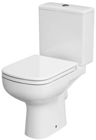 Cersanit COLOUR - WC kombi+sedátko soft close, horizontálny odpad, biela, K103-027