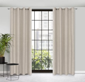 ZÁVES NA KRÚŽKOCH LIDIA 140X250 CM BÉŽOVÁ