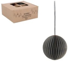 Bestent Dekoračné papierové ozdoby Sivé 7cm 4ks