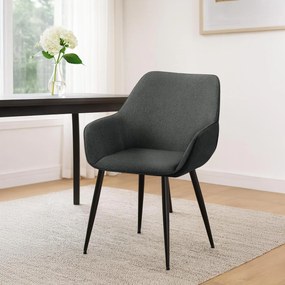 Jedálenská stolička Luena látka - tmavosivá