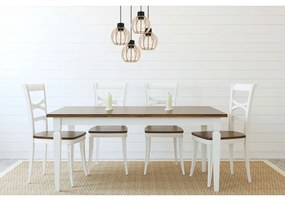 Závesné svietidlo Timber 8, 4x drevené tienidlo, o