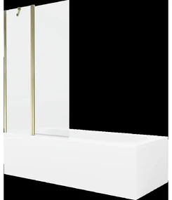 Mexen Vega obdĺžniková vaňa 170 x 70 cm s obkladom a 1-krídlovou sprchovou zástenou 100 cm, Transparentné, Zlatá - 550117070X941