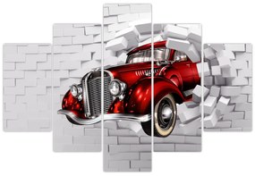 Obraz - Červené auto (150x105 cm)