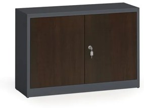 Alfa 3 Zvárané skrine s lamino dverami, 800 x 1200 x 400 mm, RAL 7016/wenge