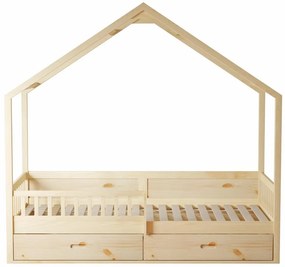 Detská poschodová posteľ 90 cm Burgues (prírodná) (s roštom) (s úl. priestorom). Vlastná spoľahlivá doprava až k Vám domov. 1116253