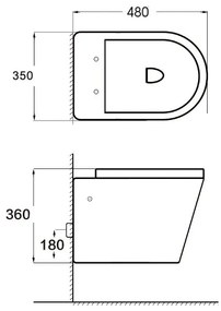 Mexen RICO Rimless, závesná WC misa so sedátkom + bidet, biela, 30724000+35724800