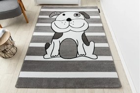 styldomova Detský sivý koberec PETIT Pes