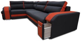 Rohová sedačka Asperata (svetlosivá + čierna) (L). Vlastná spoľahlivá doprava až k Vám domov. 601094