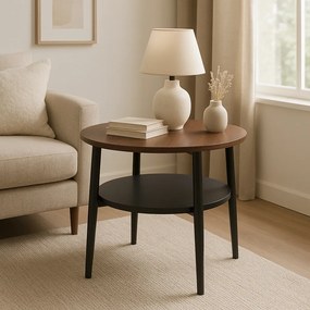 PROXIMA.store - Dizajnový konferenčný stolík PAULO FARBA: čierna, Materiál: orech