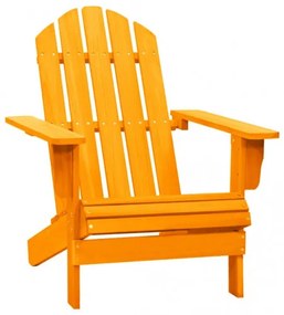 vidaXL Záhradná stolička Adirondack jedľový masív oranžová-