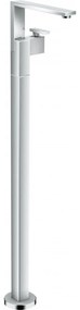 AXOR Edge páková umývadlová batéria voľne stojaca na podlahe, s odtokovou súpravou Push-Open, diamantový brus, chróm, 46041000
