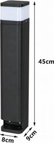 BRILAGI - Vonkajšie svietidlo s 2 zásuvkami SCHUKO PILLAR 1xG9/11W/230V IP44 čierne