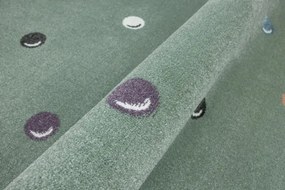 Metrážny koberec Lima C275b zelený / krémový