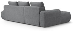 Sivá rozkladacia/s úložným priestorom rohová pohovka (ľavý roh/s leňoškou) Linz – Cosmopolitan Design