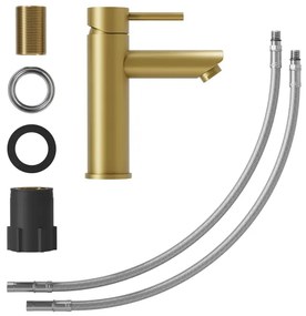 BATH DELUXE 28-017-03-70-02 - Umývadlová batéria RINGSTED 17,8 cm kartáč. mosadz