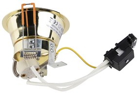 Sada 6 moderných zapustených bodových svetiel zlatá - Dept