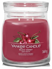 Yankee Candle vonná sviečka Signature v skle stredná Black Cherry, 368 g