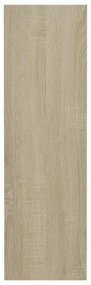 vidaXL Nástenný botník 4 ks biely dub sonoma 60x18x60 cm drevotrieska-