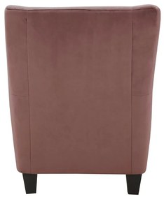 Ružové zamatové kreslo ušiak Zhili - Støraa