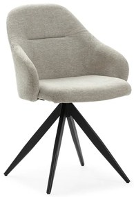 Svetlosivé čalúnené jedálenské kreslá v súprave s podrúčkami 2 ks Tamara – Marckeric