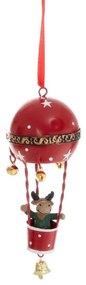 Závesná vianočná dekorácia SASI červený balón 867144