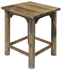 Hnedý antik dekoračný stolík na kvety - 30*30*32 cm