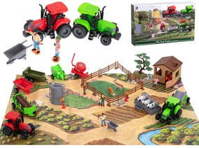 KIK Poľnohospodársky dom so zvieratami a strojmi 49ks.