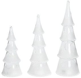 Sada 3 LED vianočných figúrok biele KIERINKI Beliani