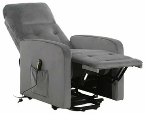 Polohovacie kreslo Lennox II Velvet, sivá